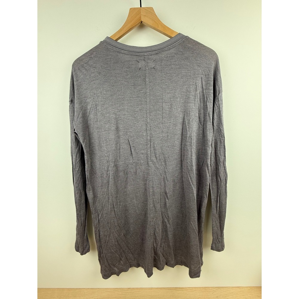 Lou & Grey Women's Gray Long Sleeve Top Relaxed Fit Casual - Picture 3 of 8
